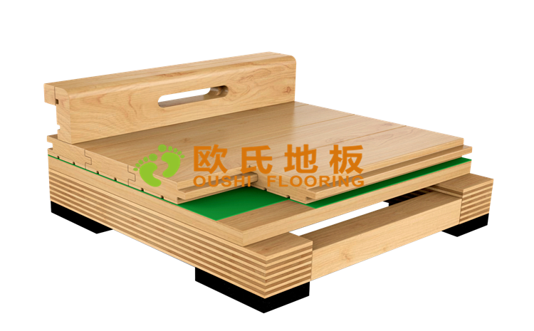 主輔龍骨結構運動(dòng)木地板-地板結構